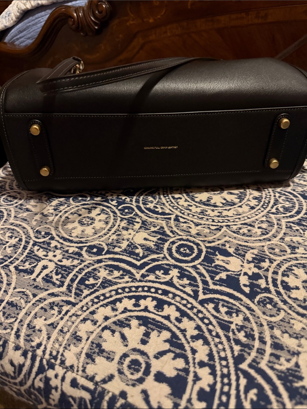 NEW****^Coach Rogue 34 Black Leather Shoulder Bag with Gold Accents - Picture 2 of 11
